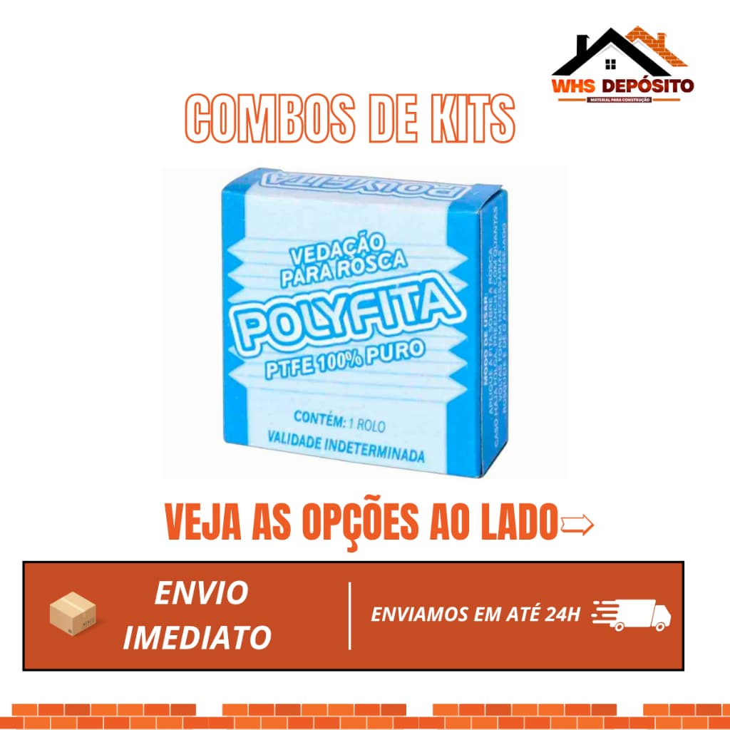 Fita Veda Rosca Polyfita 12 milímetros X 10 metros -  12 milímetros X 25 metros - 18 milímetros X 50 metros