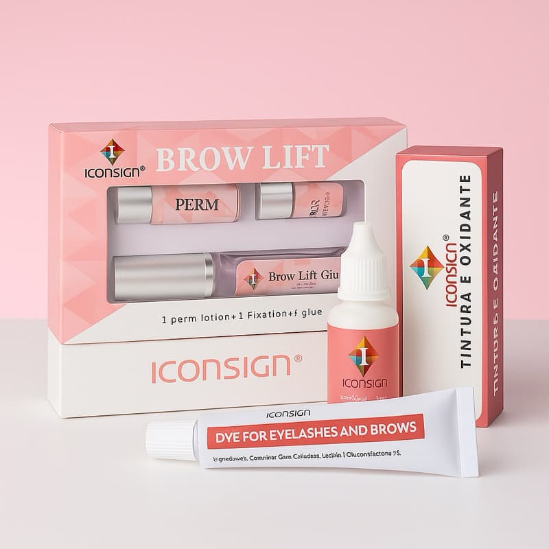 Kit Brow Lift Iconsign Essencial com Tintura e Oxidante para Sobrancelhas Profissional