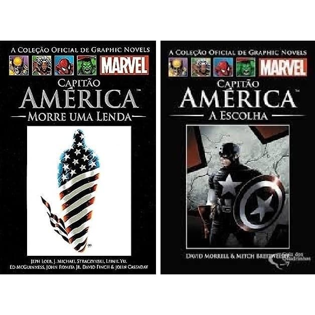 KIT HQ’s Capitão América: Morre Uma Lenda + Capitão América: A Escolha (Salvat Capa Preta)