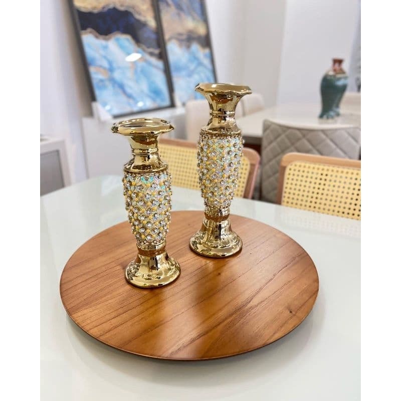 Prato Giratório Decorativo Para Mesa 50 cm Laminado