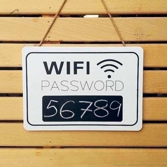 Placa Decorativa Wifi 20x14x0,6cm