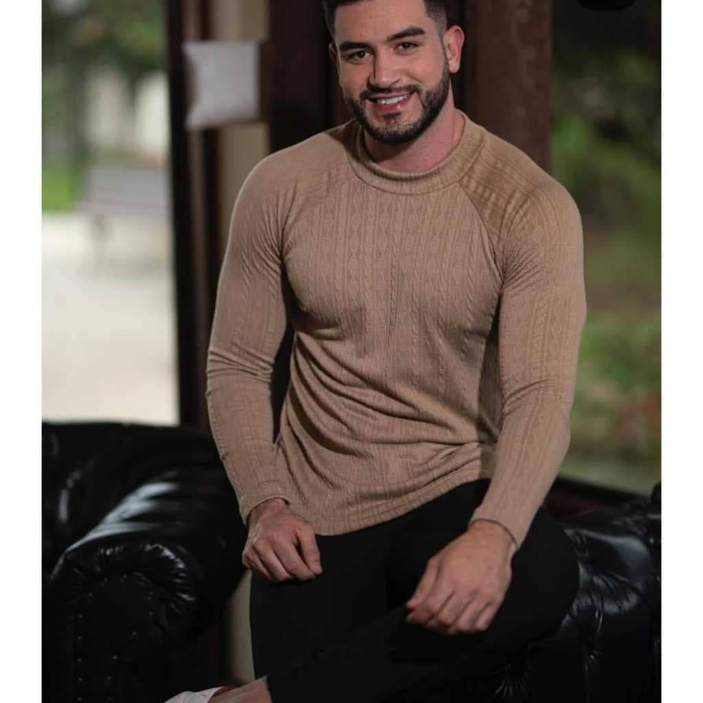 camisa masculina manga longa camisa ajustada casual inverno moda masculina cacharrel camisa de frio dia a dia