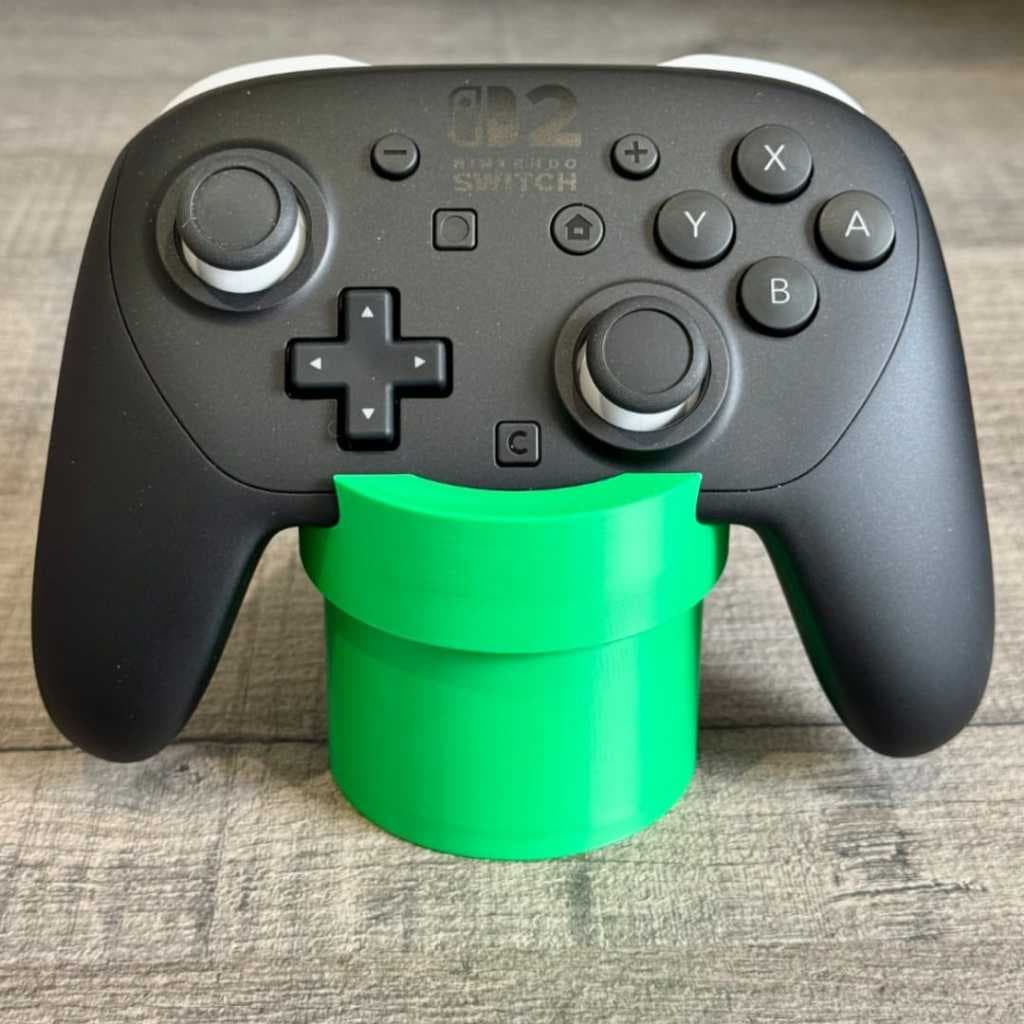 Suporte Joy Con e Pro Controller Switch 2 “Warp Pipe” Cano do Mario – Estilo Mario com Porta-Jogos!