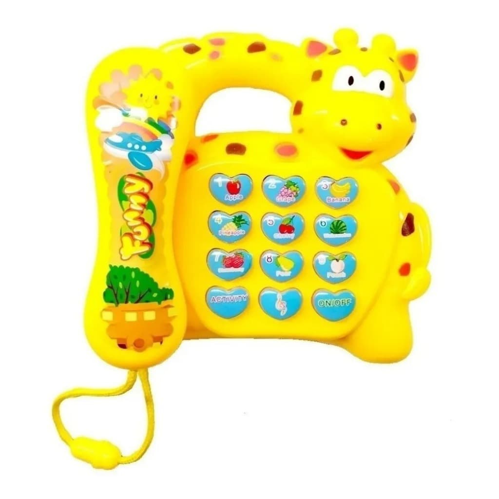Telefone Musical De Girafa Bebê Brinquedo Piano Infantil