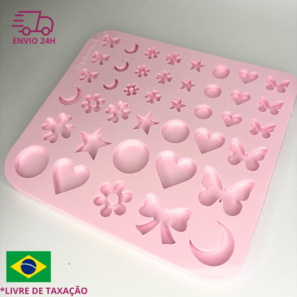 Molde silicone pingente charms fillers artesanato resina epóxi diy velas estrela coração borboleta