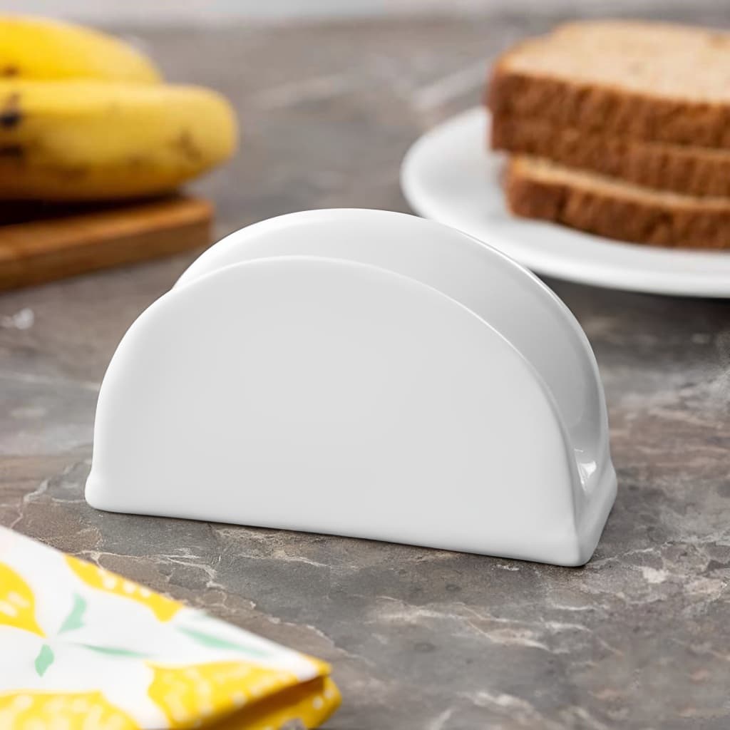 Porta Guardanapo Porcelana Branco