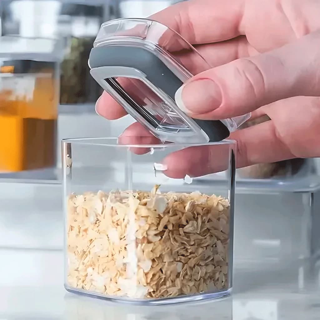 Pote Hermético UZ 150ml com Tampa Transparente Ideal para Temperos, Snacks e Grãos