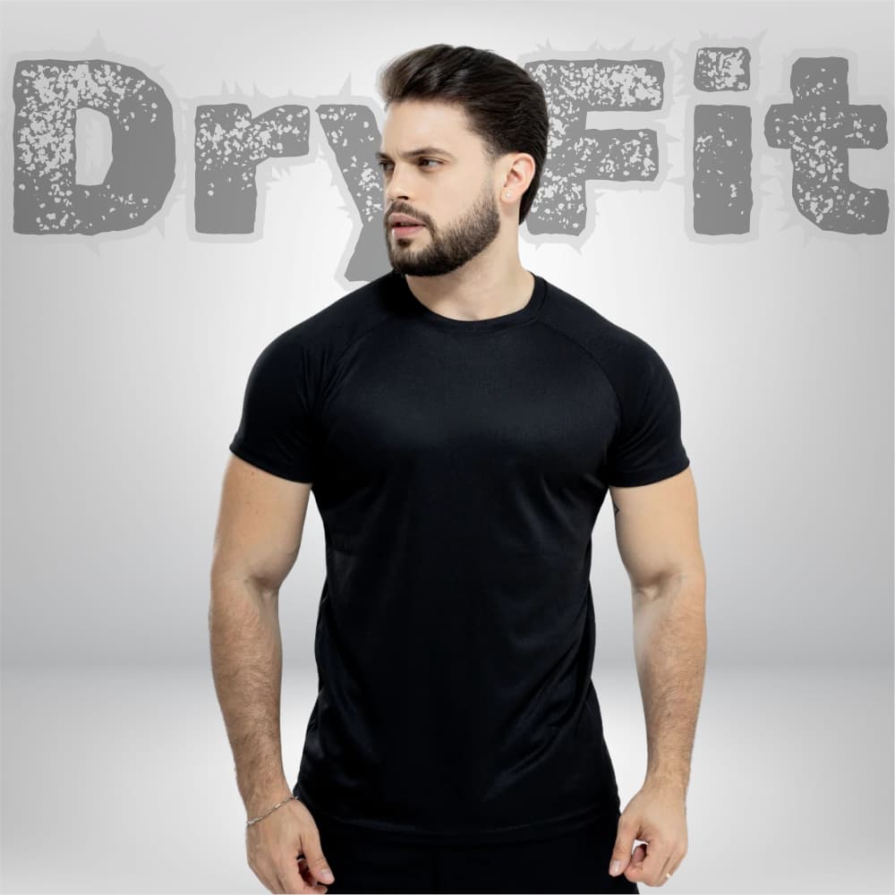 Camisa Masculina Dry Fit Lisa Básica Para Treino Academia e Casual Térmica