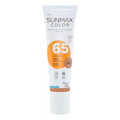 Protetor Solar Facial Com Cor Sunmax Fps 65 Tom Médio Tom Claro 30g N SUNDOWN NEUTROGENA