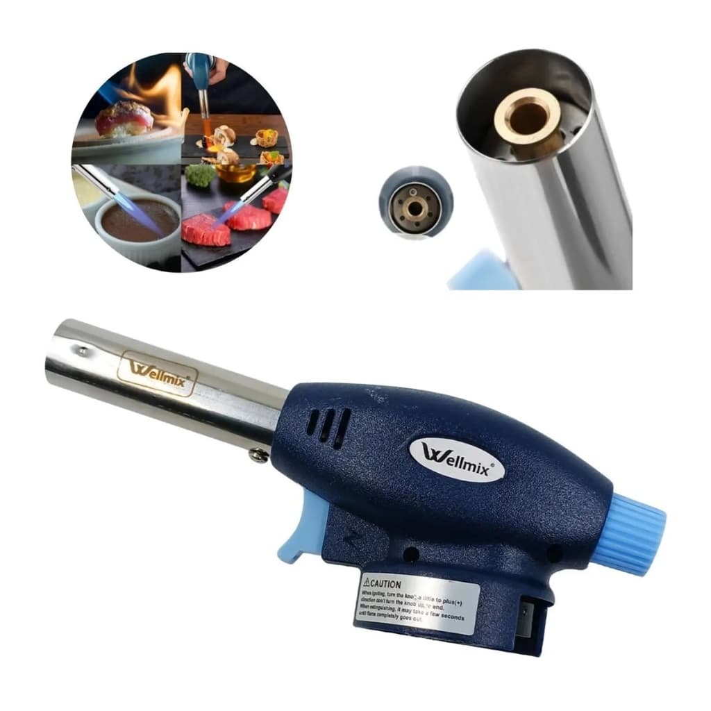 Maçarico Culinário Azul Regulagem Manual - Wellmix WX10673