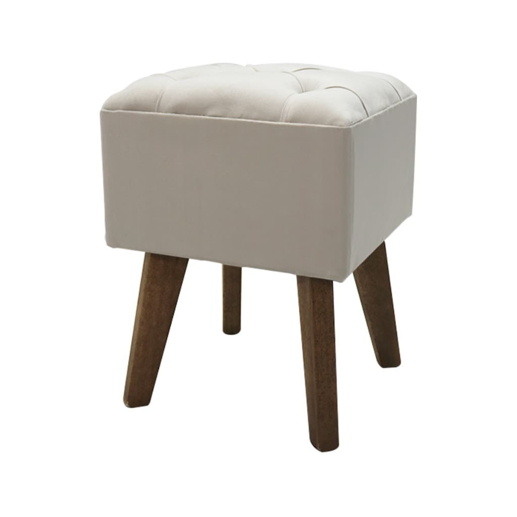 Puff Quadrado Capitonê com Pés Palito – Design Sofisticado e Conforto para sua Sala, Quarto ou Escritório!