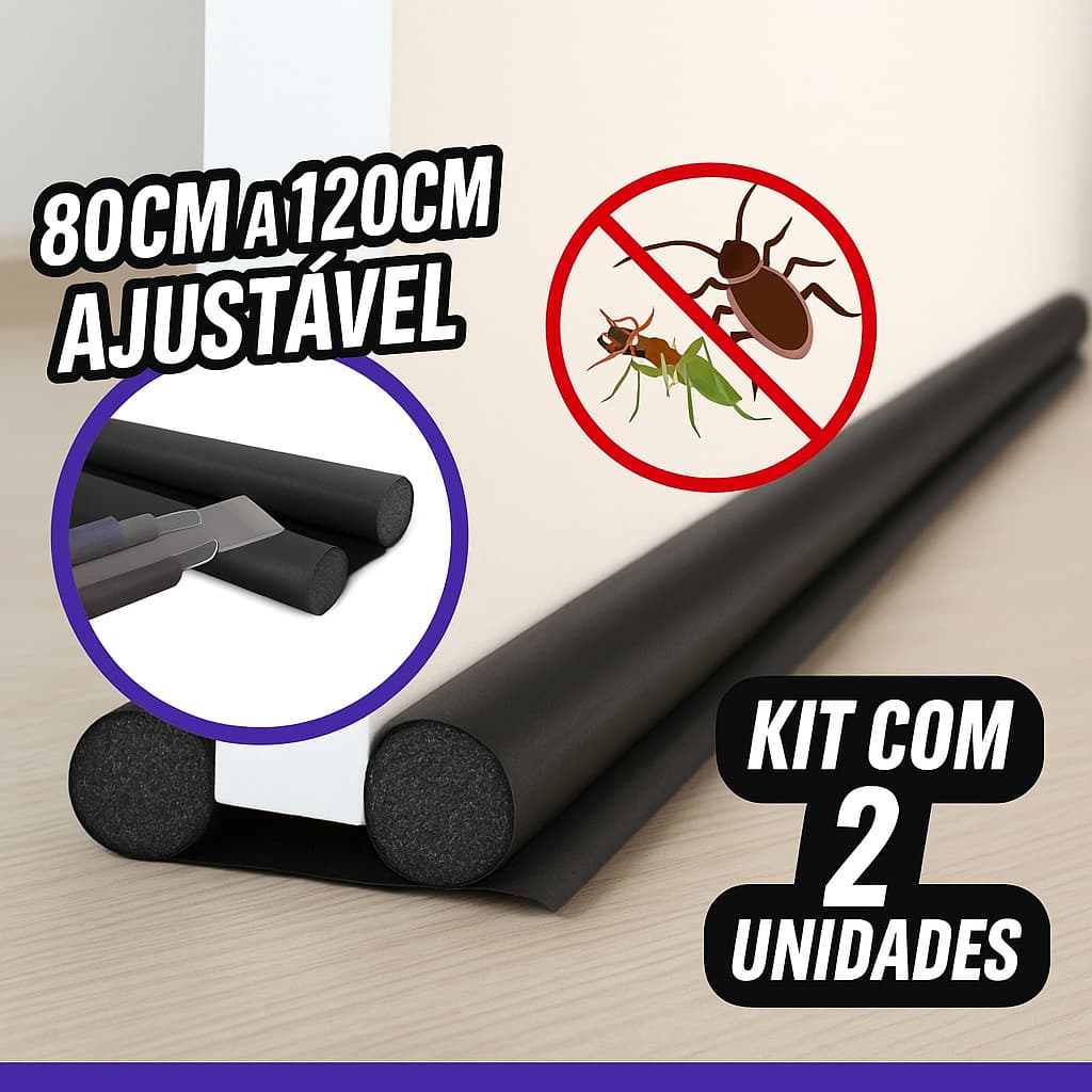 KIT COM 2 UNIDADES VEDA PORTA PROTETOR IMPERMEAVEL CONTRA INSETOS SUJEIRAS PROMOÇAO