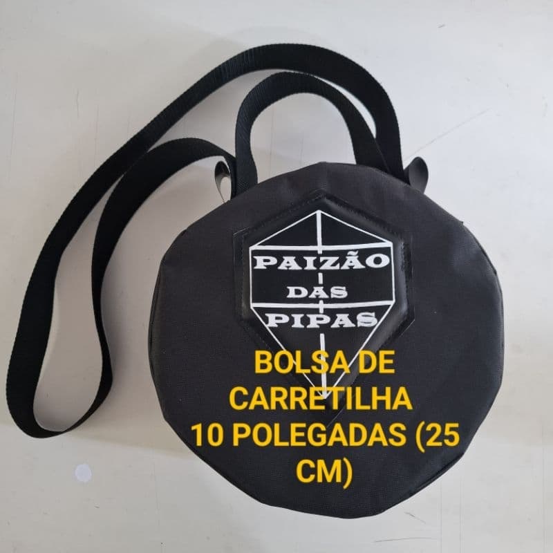BOLSA DE CARRETILHA 10 POLEGADAS (25 CM) A PROVA D'ÁGUA, 2 ALÇAS MÃO E OMBRO, FECHOCLER GROSSO, ABERTURA TOTAL.