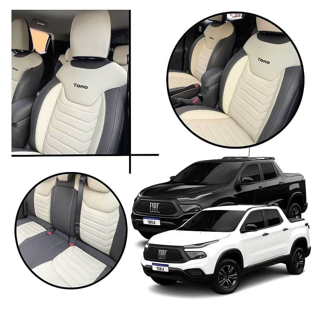 Capa Para Bancos Automotivos Couro Carro Fiat Toro 2016 Á 2025 Personalizada Sob Medida Premium