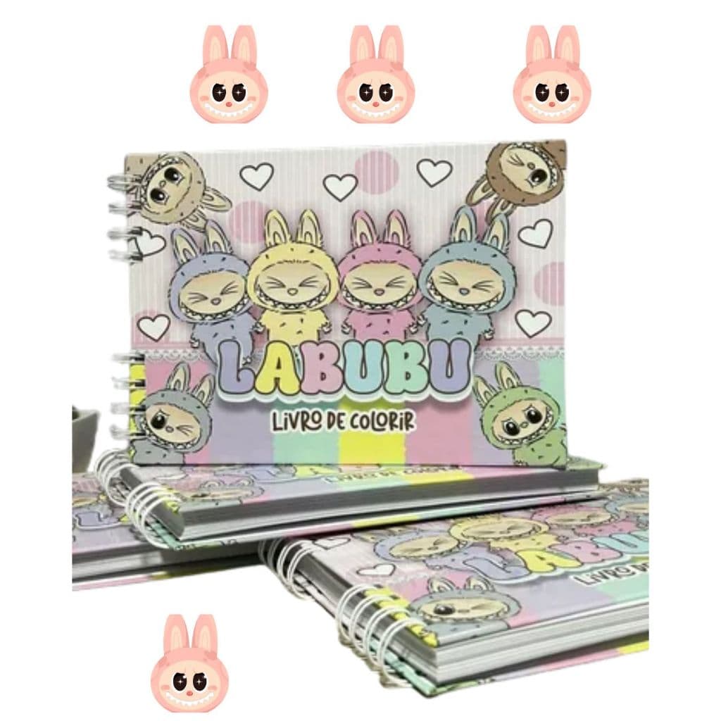 livro para colorir labubu capa dura