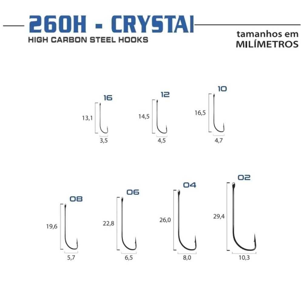 anzol CX COM 100 260h  cristal marine sports cristal ms  nickel com 100 peças diversos tamanhos haste longa bem afiado