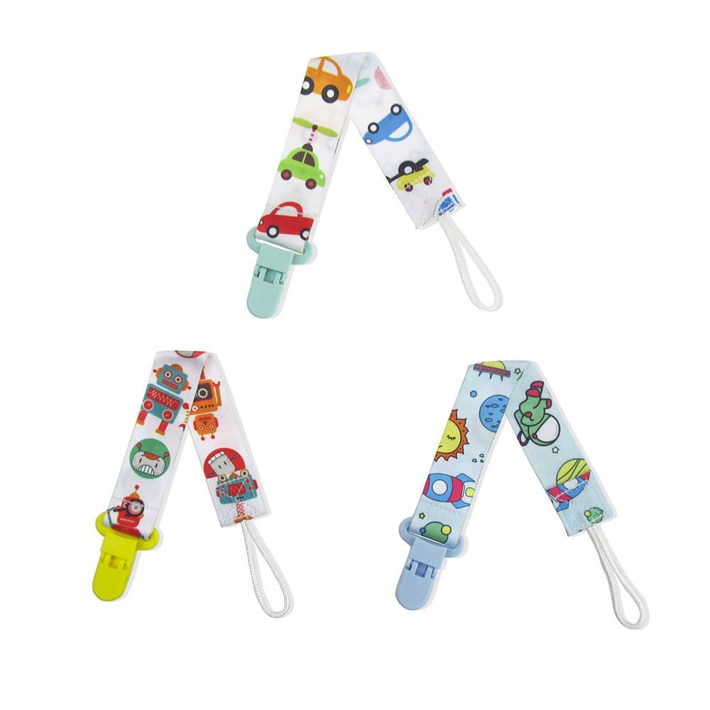 Prendedor De Chupeta Menina Menino Kit Com 3 Clipes Serve em qualquer Chupeta