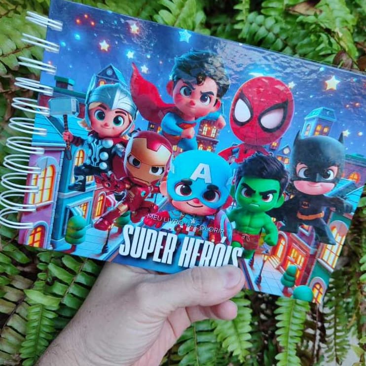 Livro ou caderno de colorir Super Herois Coloring book