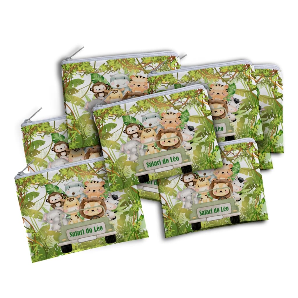 Porta Moedas Safari Personalizado 10 a 50un | Lembrancinha Maternidade, Aniversário, Festa | Rústico