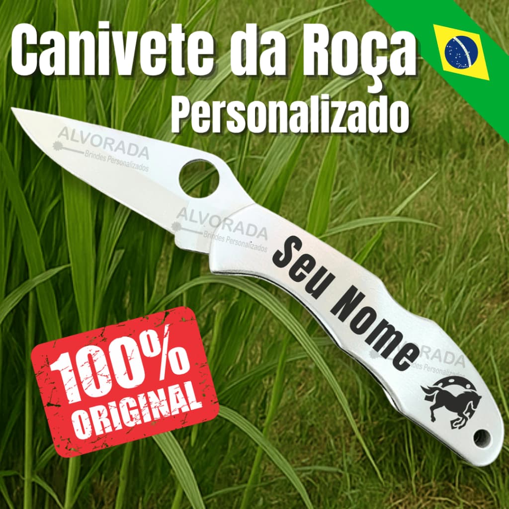 Canivete de Inox Personalizado com o Nome a Laser