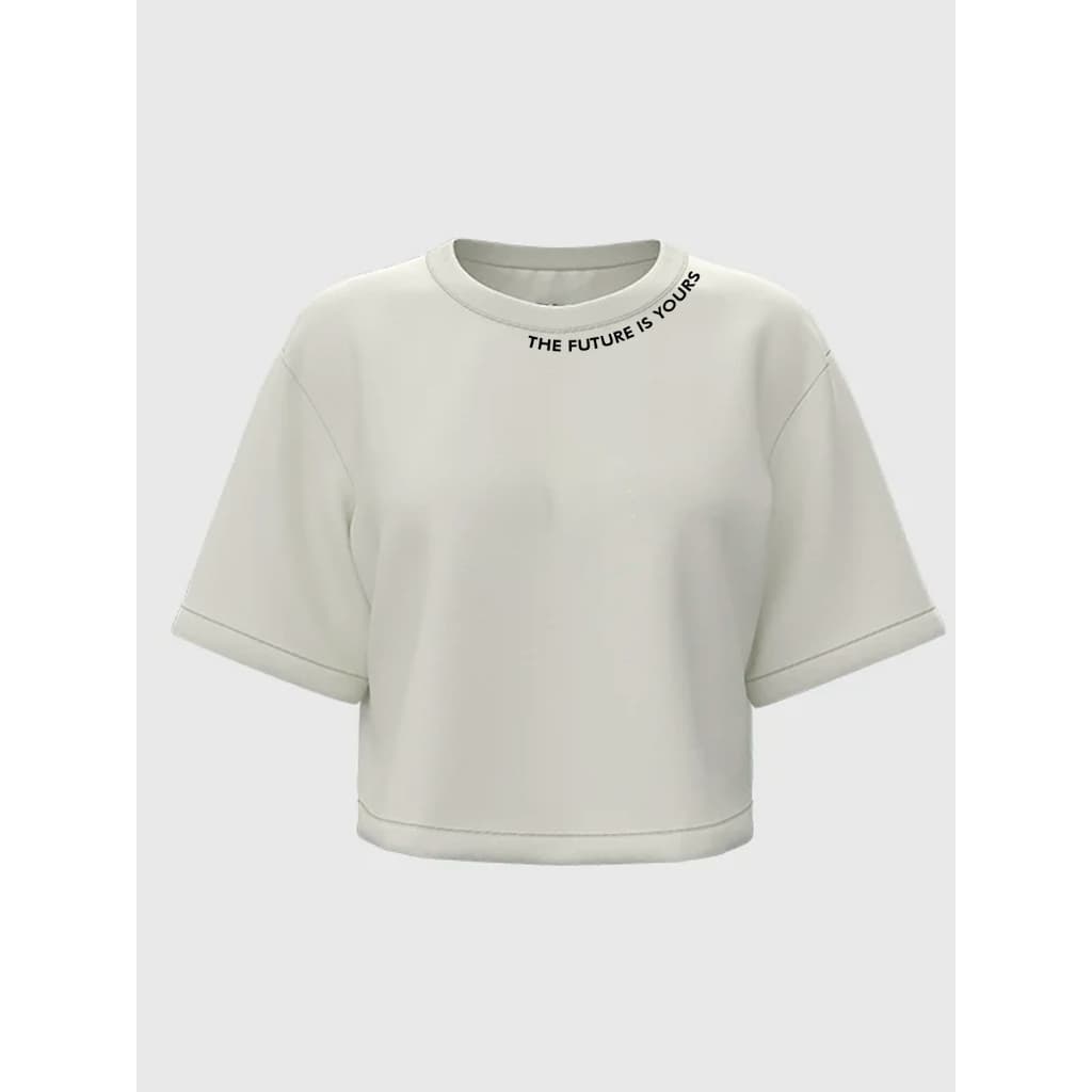 Cropped Oversized Feminino "The Future is Yours" 100% Algodão