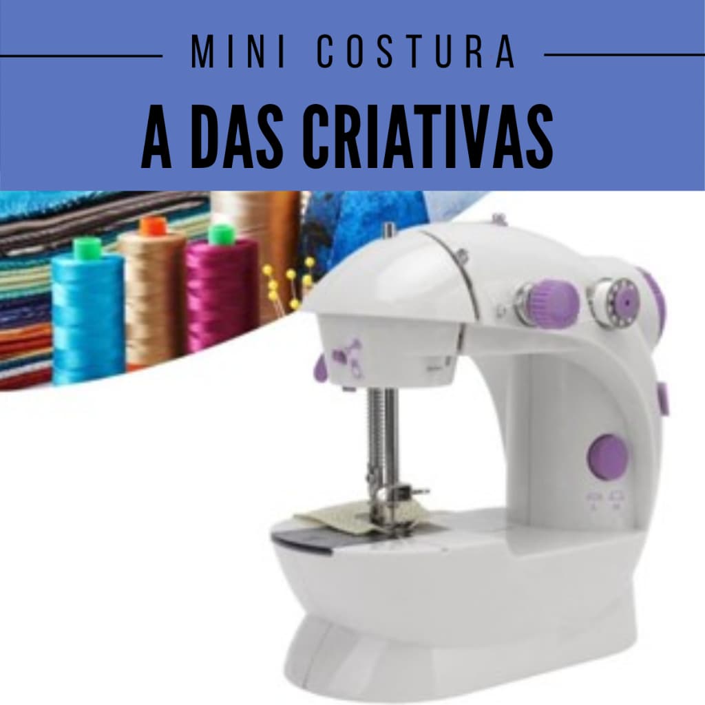 Mini Máquina de Costura Doméstica Multifuncional Bivolt – Crie, Conserte e Transforme!