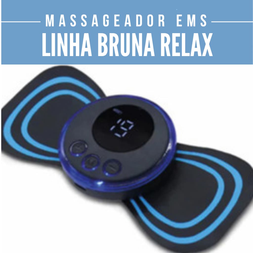 Massageador Elétrico EMS Portátil – Alívio Imediato para Dores e Tensão Muscular