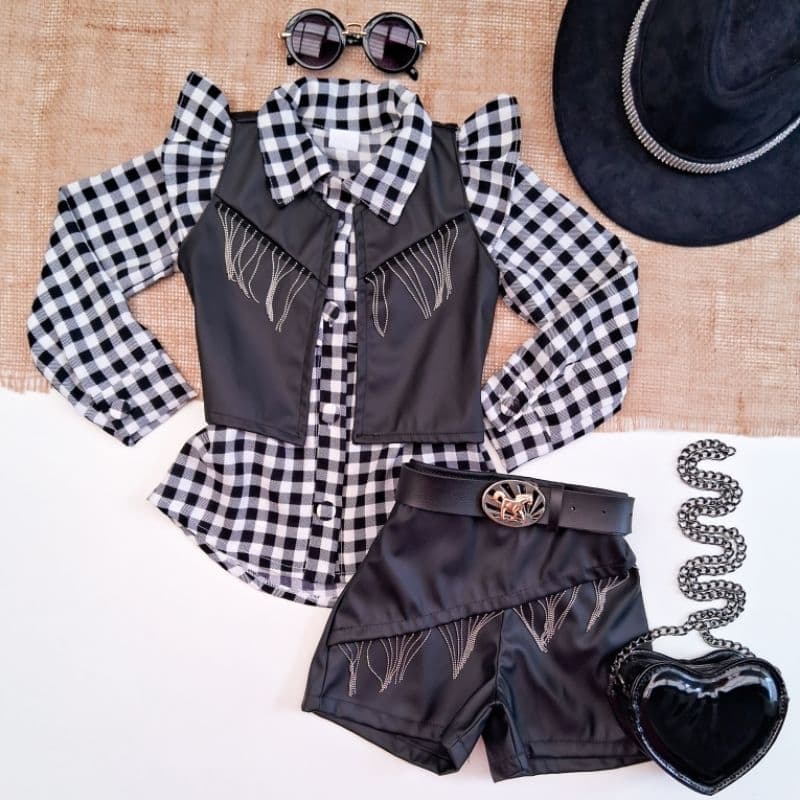 Conjunto country infantil look junino