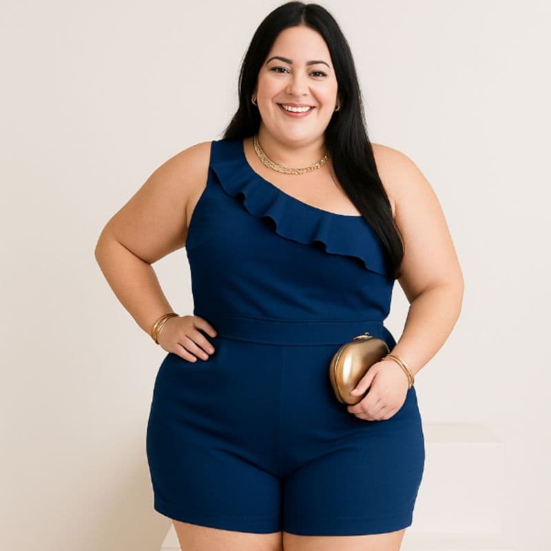 MACACÃO PLUS SIZE VERÃO VESTE 46,48,50 O TAMANHO.