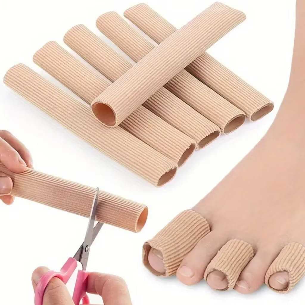 Kit C/ 2 Tecido Gel Tubo Bandagem Dedos Pés Calos Protetores Mão