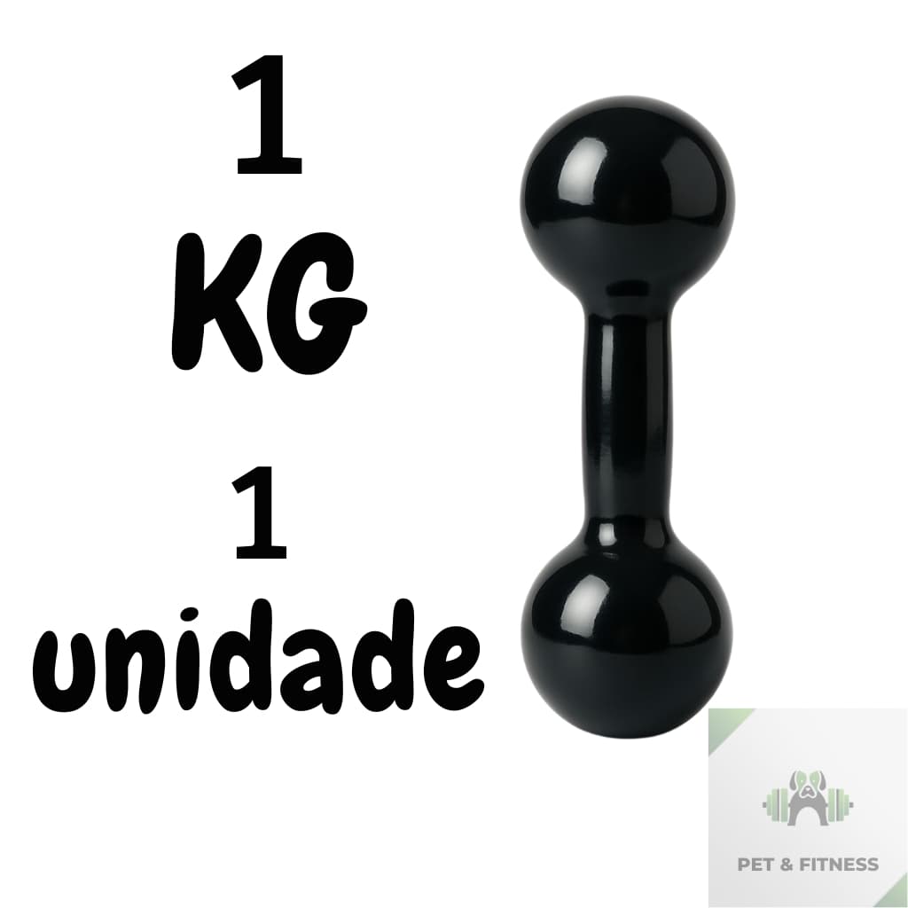 Halter emborrachado 1 kg Profissional Ferro Fundido 1 Unidade Promoção