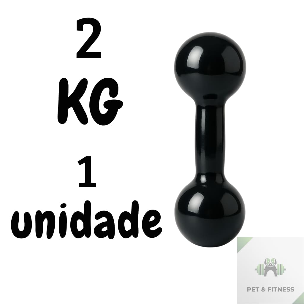 Halter emborrachado 2 kg Profissional Ferro Fundido 1 Unidade Promoção