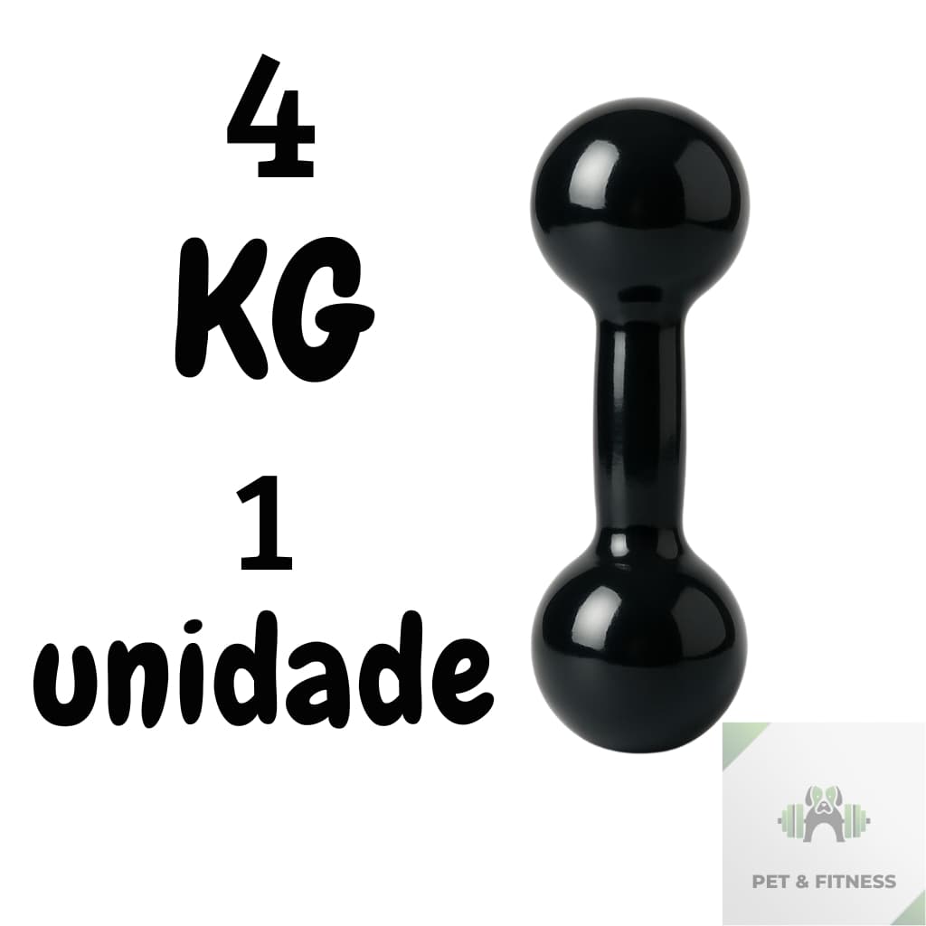 Halter emborrachado 4 kg Profissional Ferro Fundido 1 Unidade Promoção