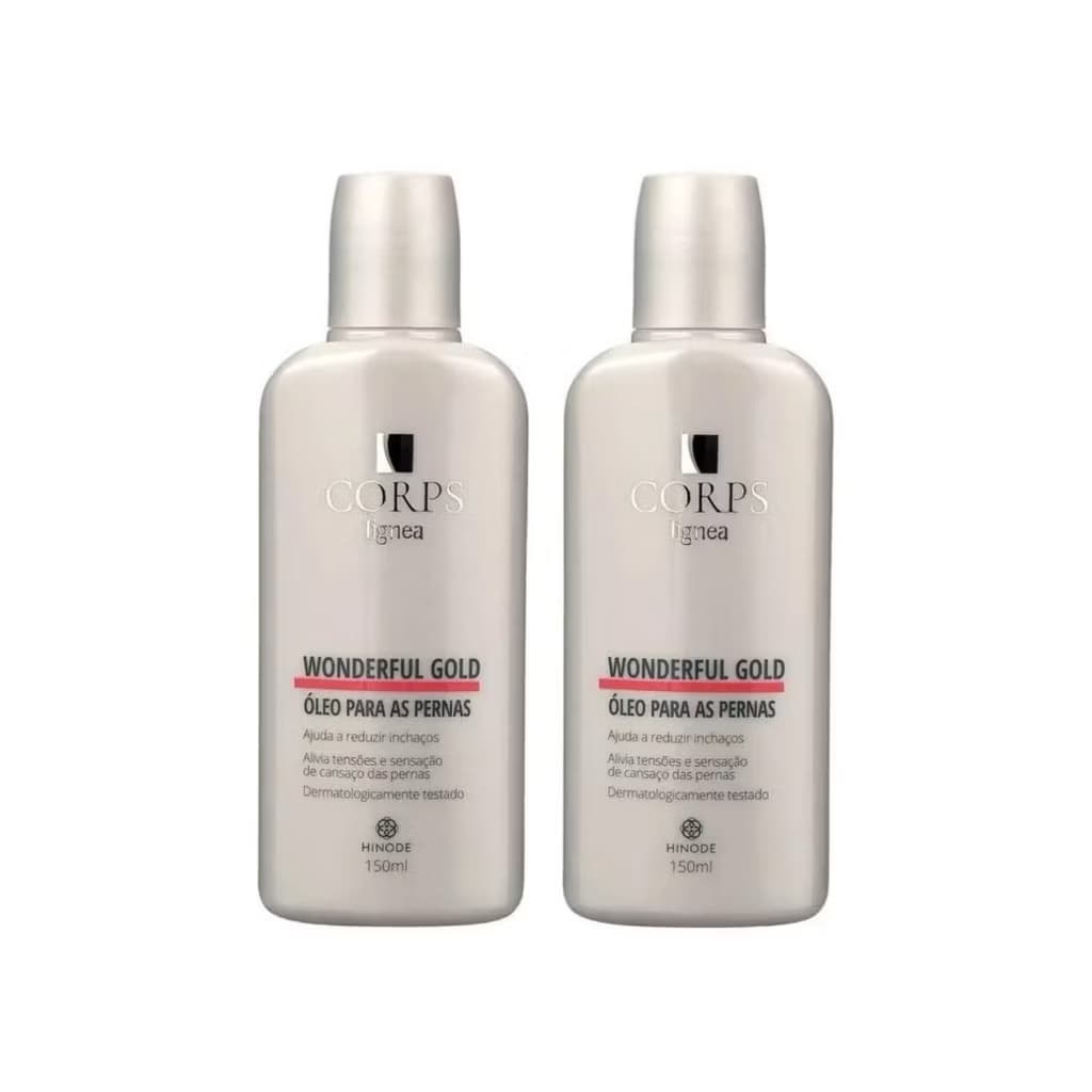 Wonderful Gold Corps Lígnea 150ml Óleo para as Pernas Kit 2 Unidades
