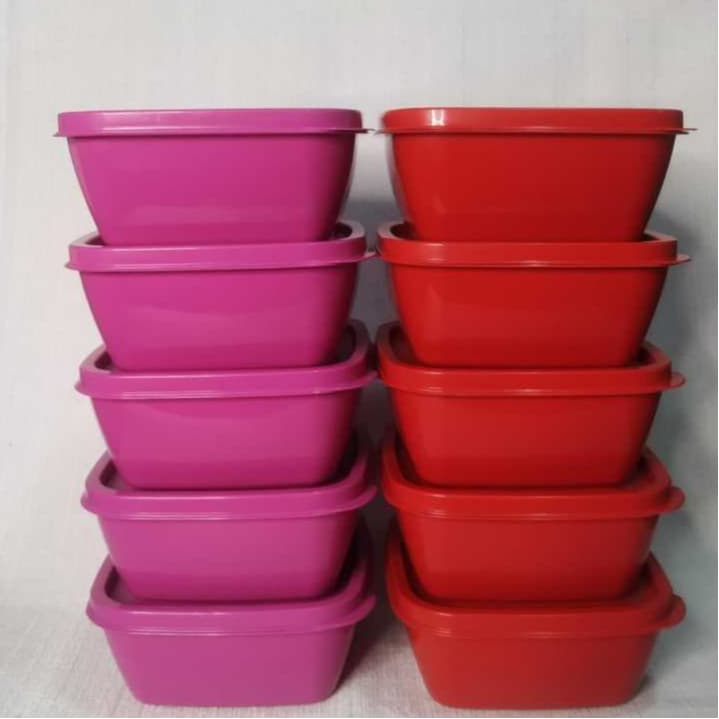 KIT 10 POTES MARMITAS ORGANIZADORES QUADRADO 1 LITRO COLORIDO