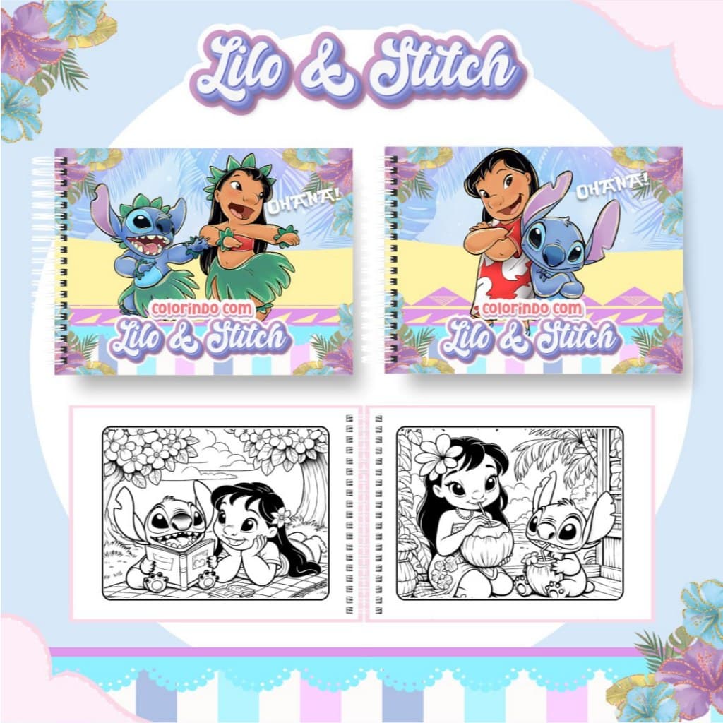 LIVRO COLORIR LILO  STITCH