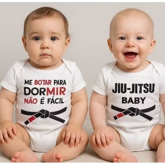 Kit 2body Jiu Jitsu Estampa Kimono Faixa Preta Fight Lutamma