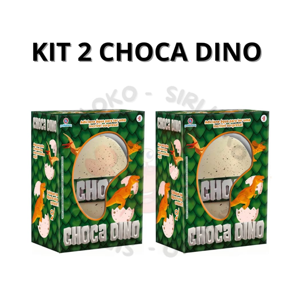 Kit 2 Unidades Dino Ovo Surpresa  Brinquedos Dinossauro Cresce Na Agua Sortido 8 Cm