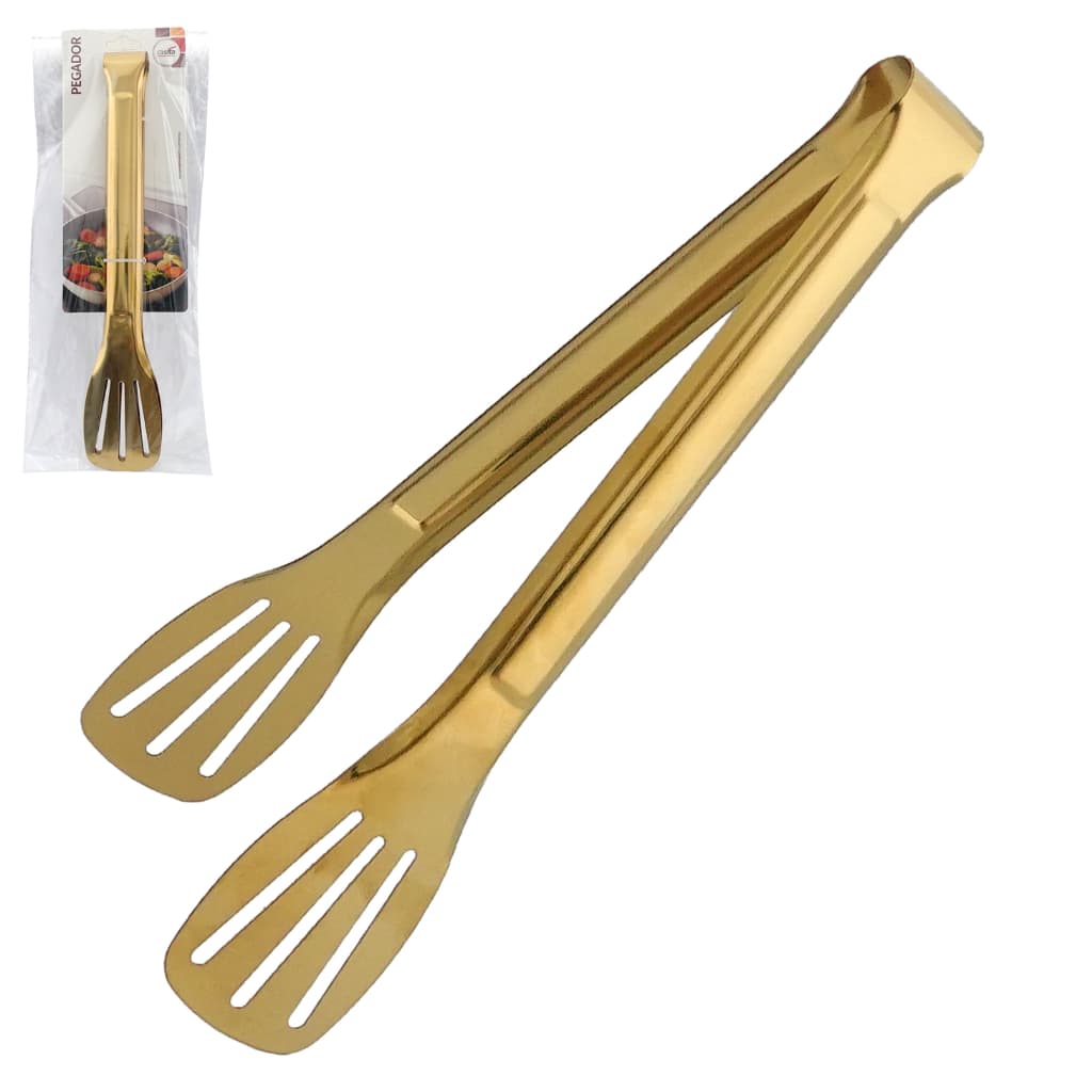 PEGADOR MULTIUSO VAZADO DE INOX DOURADO 24X4,5CM Código 3908308