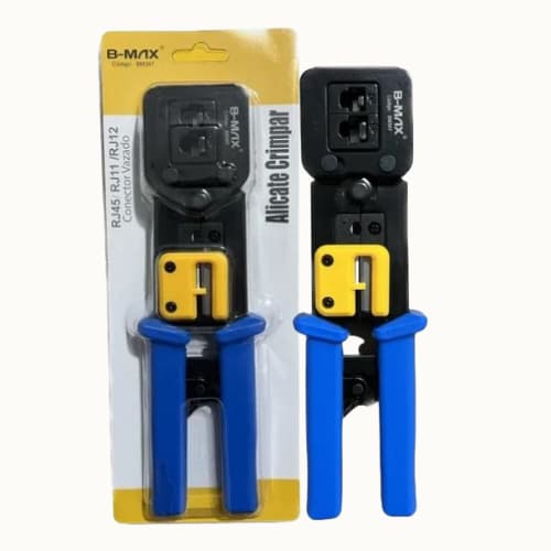 Alicate de Crimpagem RJ45 e RJ12 Vazado e Normal Profissional B-tek 347
