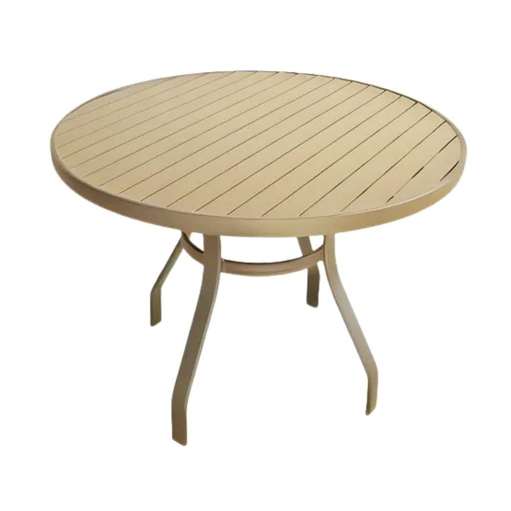 Mesa Redonda Santorini 70 cm  Alumínio Premium Resistente ao Sol e Chuva Área Interna e Externa