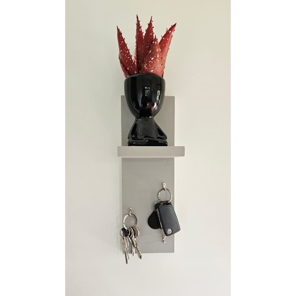 Porta chave e acessório com prateleira pino de metal