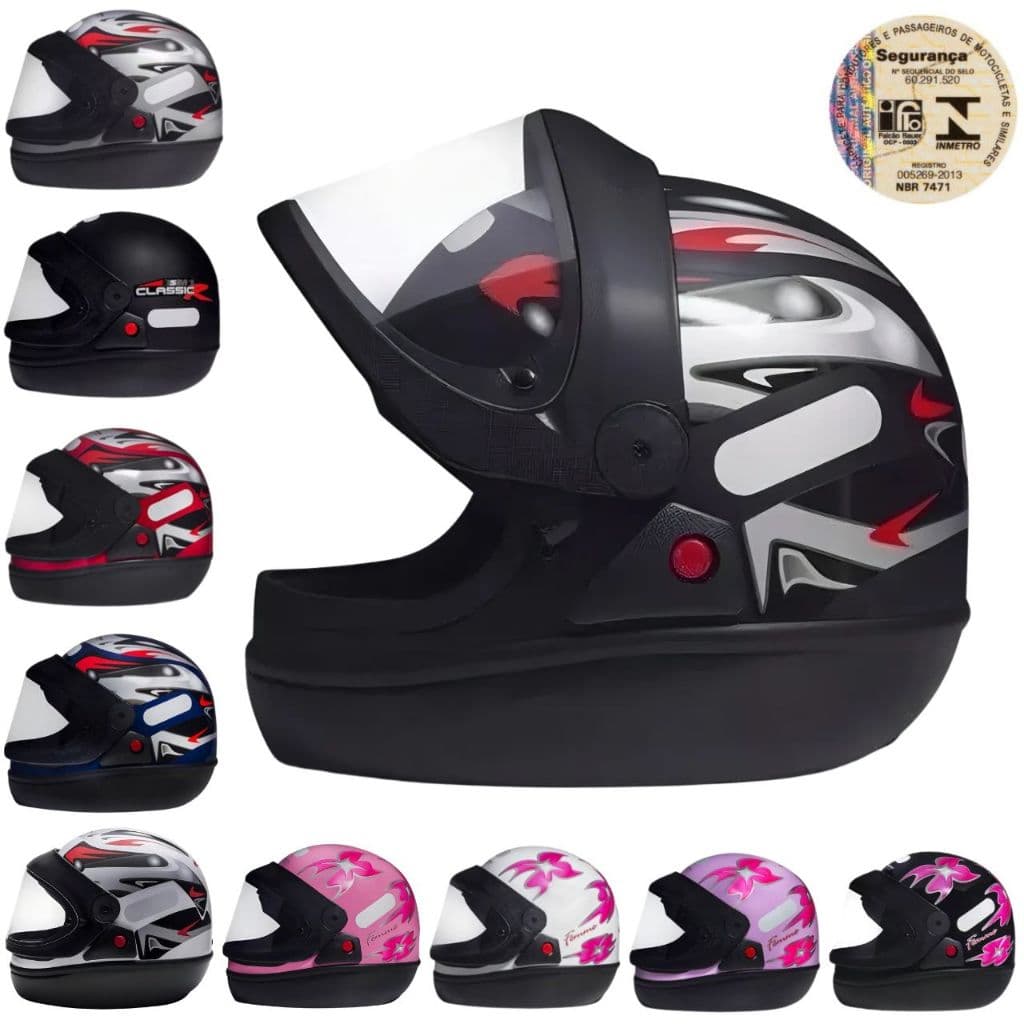 CAPACETE MOTO SAN MARINO TAURUS UNISSEX ORIGINAL AUTOMÁTICO