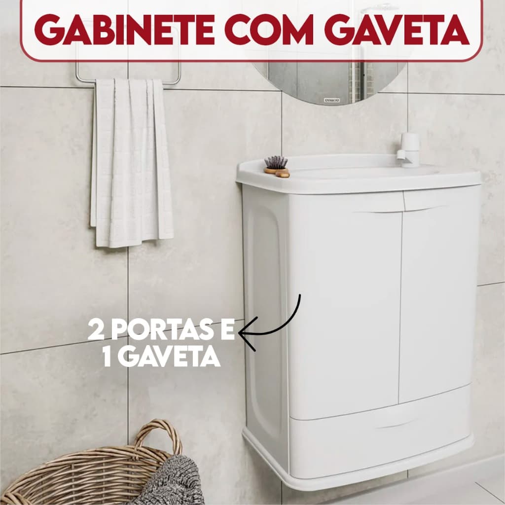 Gabinete Para Banheiro Astra Gab Fit 45 X 32 X 58 Cm