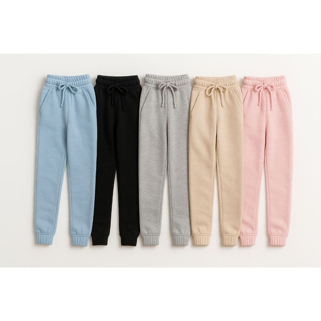 Calça moletom feminina Jogger Grossa Calca Moletom Frio Feminina Cintura Alta Flanelada Moleton Calça Bolso 2025