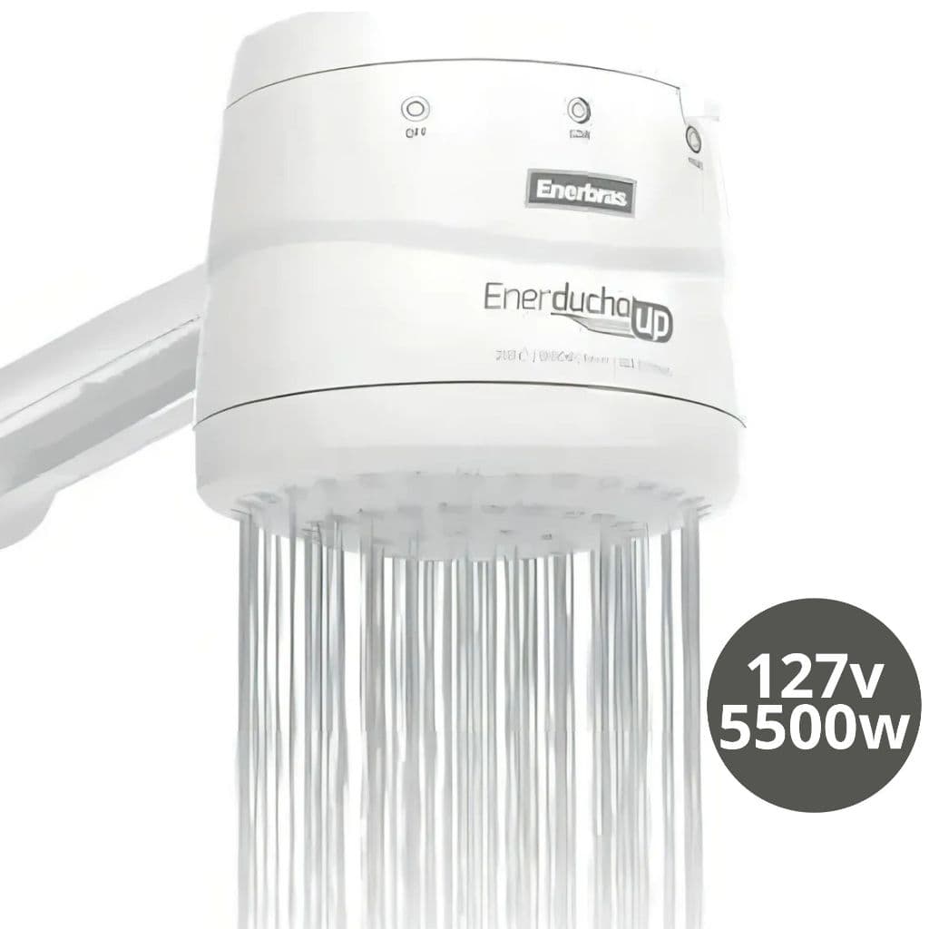 Chuveiro Elétrico Ducha Enerducha UP 5500W 127V Branco Multitemperaturas Enerbras