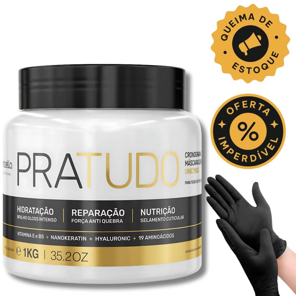 Máscara Borabella Pra Tudo Hidratação Nutrição e Reconstrução 1Kg