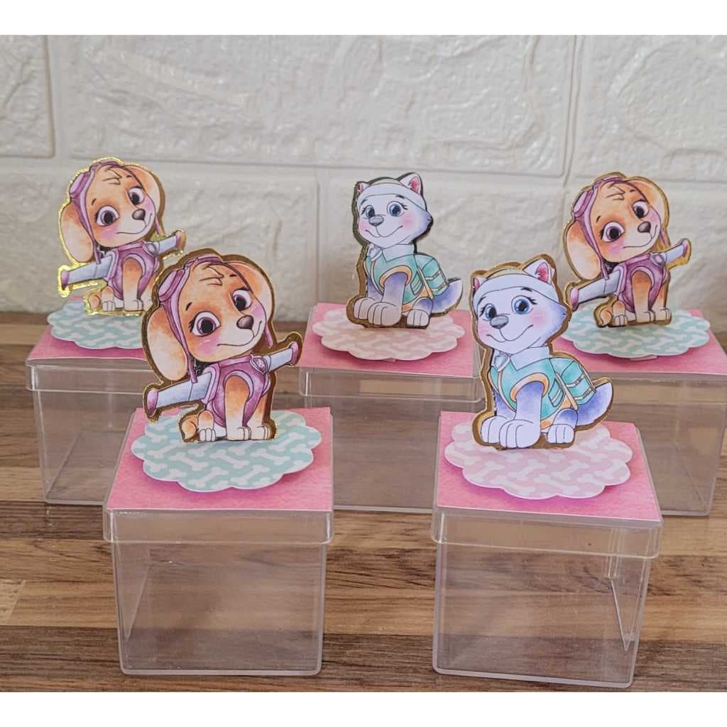 Adesivo e Aplique 3D para caixa acrílica Patrulha Canina - Festa Infantil - Personalizados -