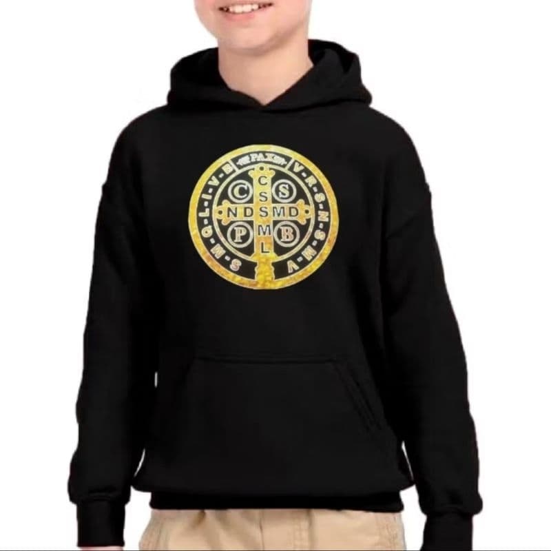 Blusa de frio Moletom medalhao São Bento infanto juvenil