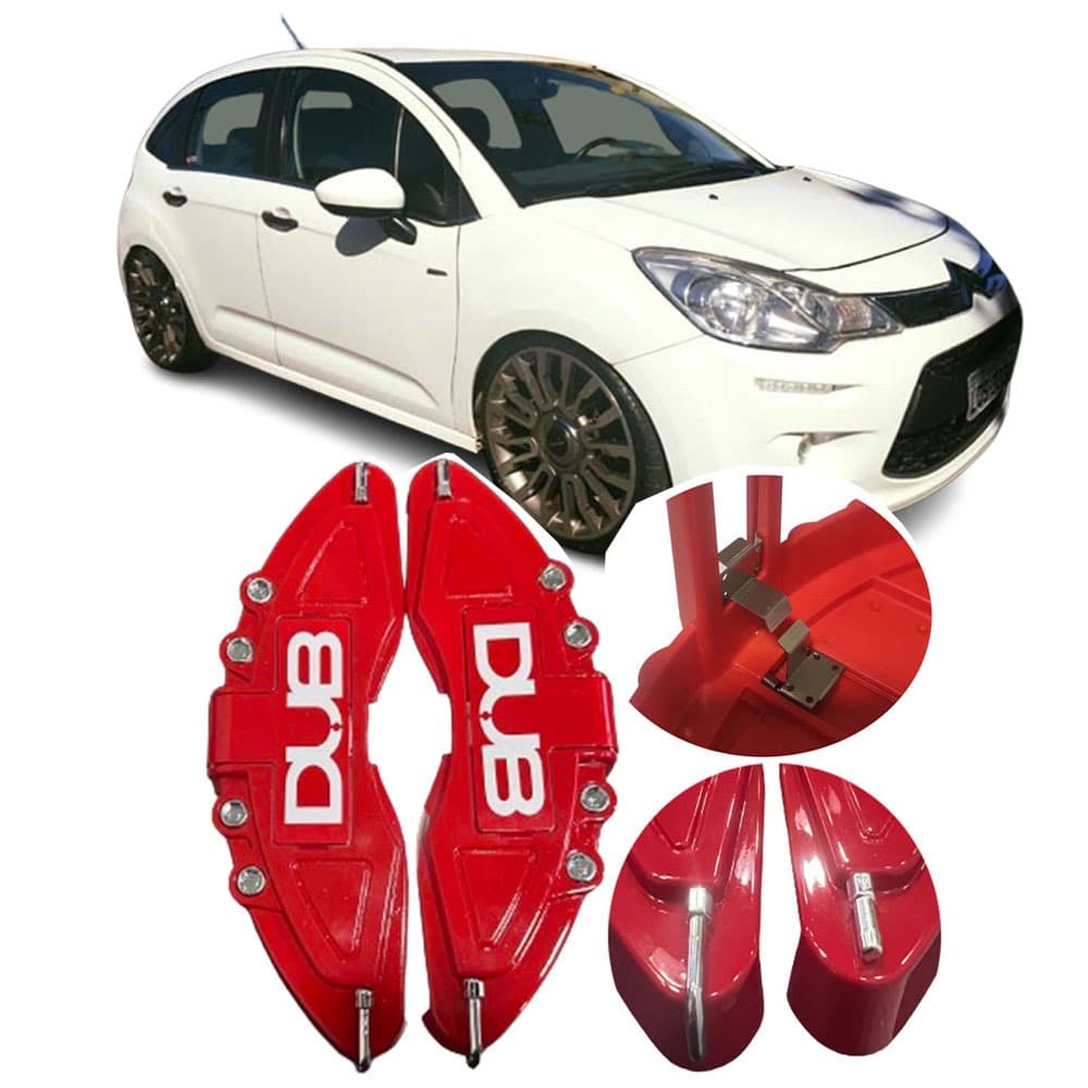 Capa De Pinça De Freio Garras 2 Peças Citroen C3 2013 2014 2015 2016 2017 2018 2019 top sem silicone
